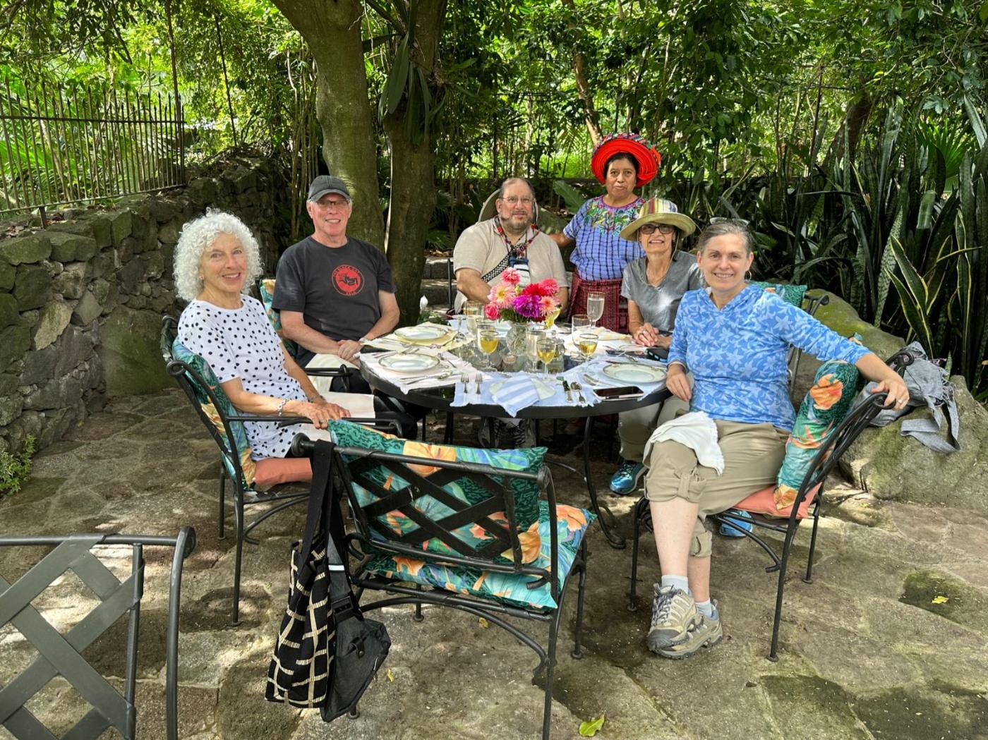 Lake Atitlán Rotary Club members at dinner