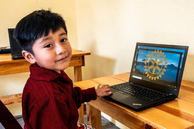 Computers donated to the David LaMotte School in Santiago Atitlan